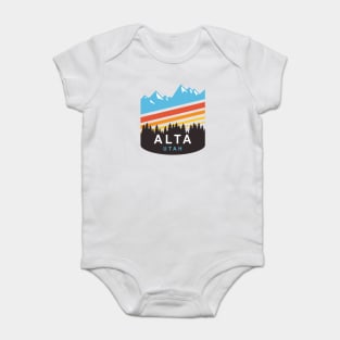 Alta Utah Ski and Snow Baby Bodysuit